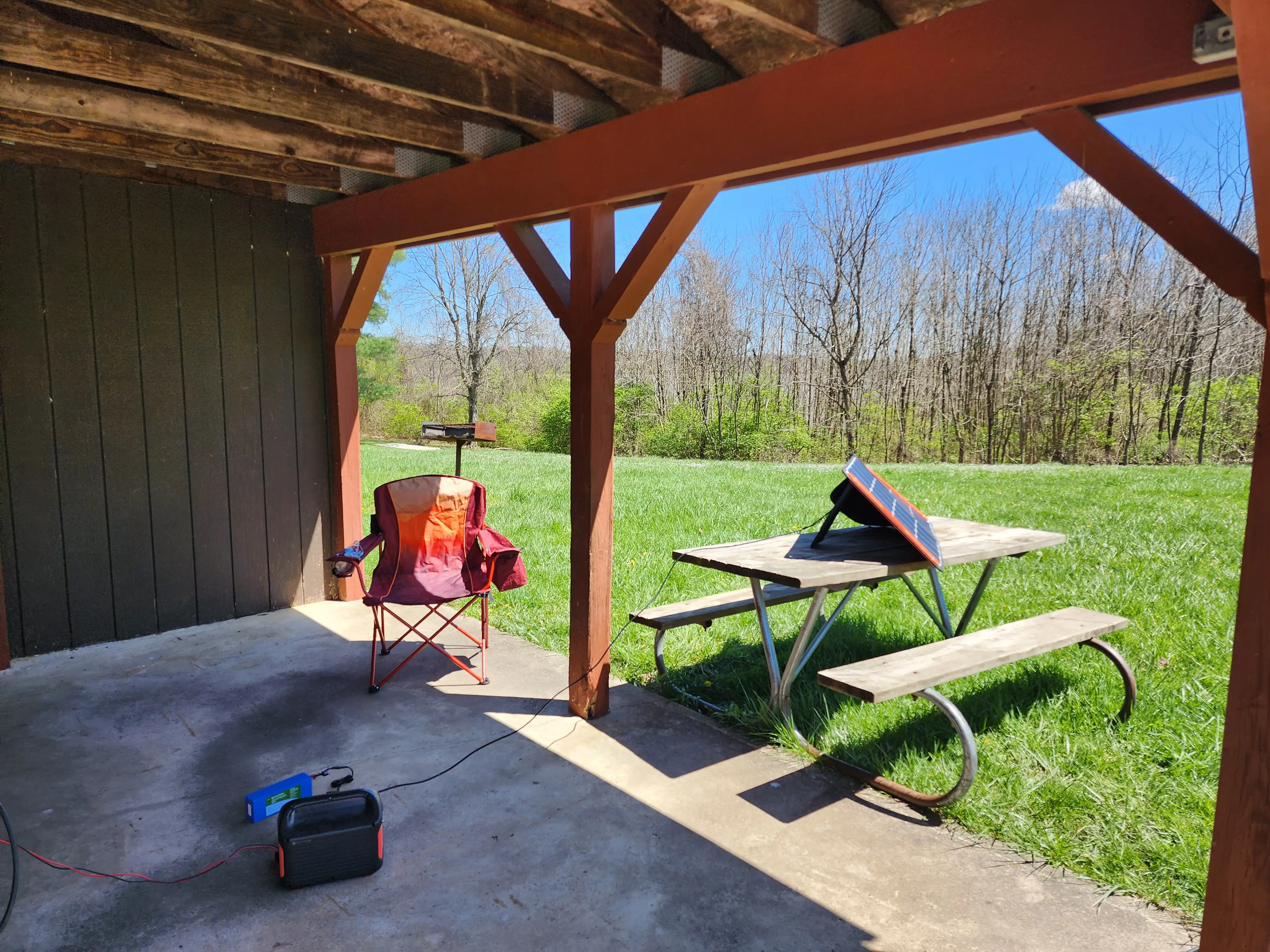 Jackery and the solar panel setup Jackery and the solar panel setup