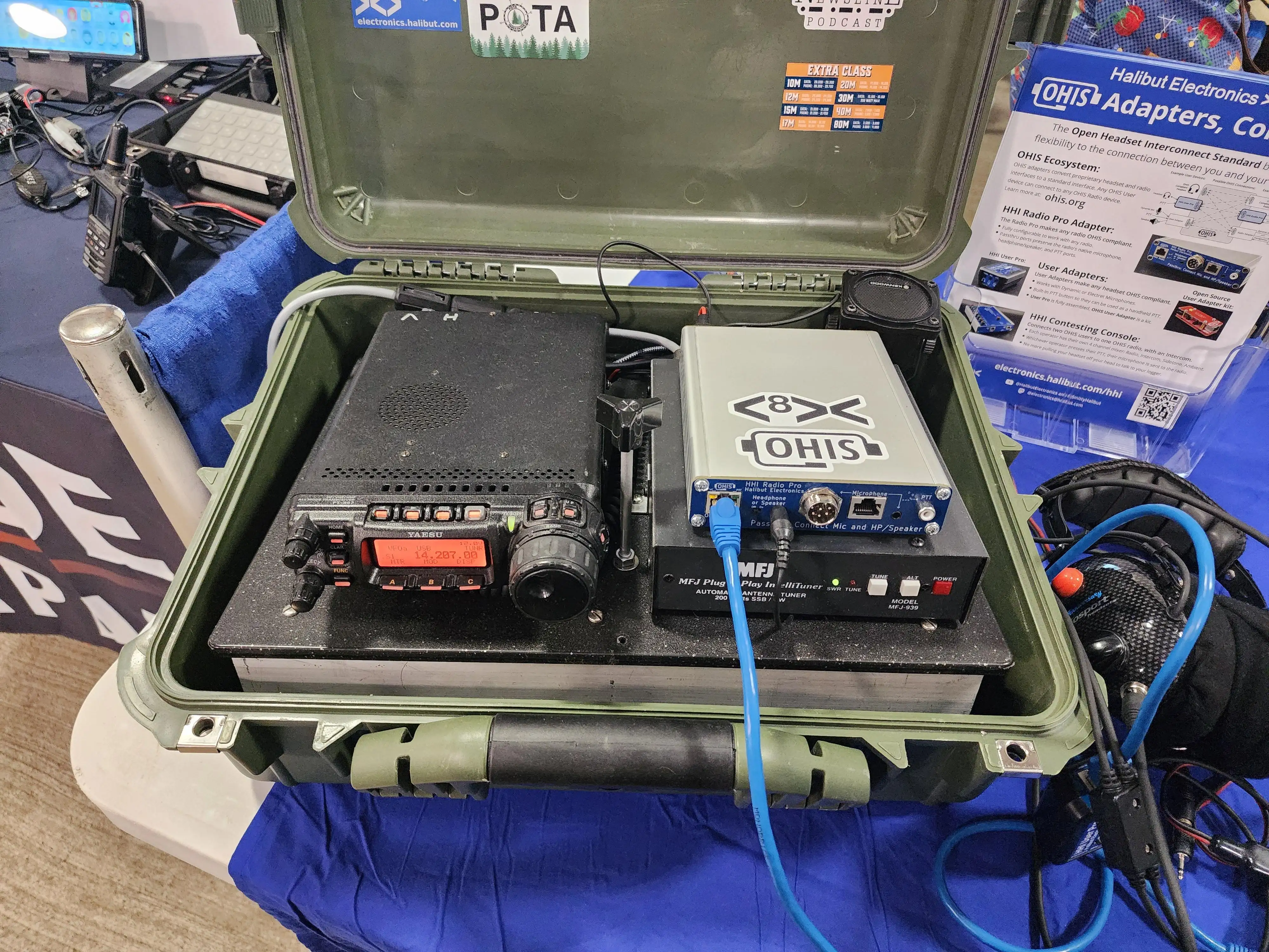 2025-05-16 Halibut Electronics kit with a Yaesu FT-857 radio 2025-05-16 Halibut Electronics kit with a Yaesu FT-857 radio