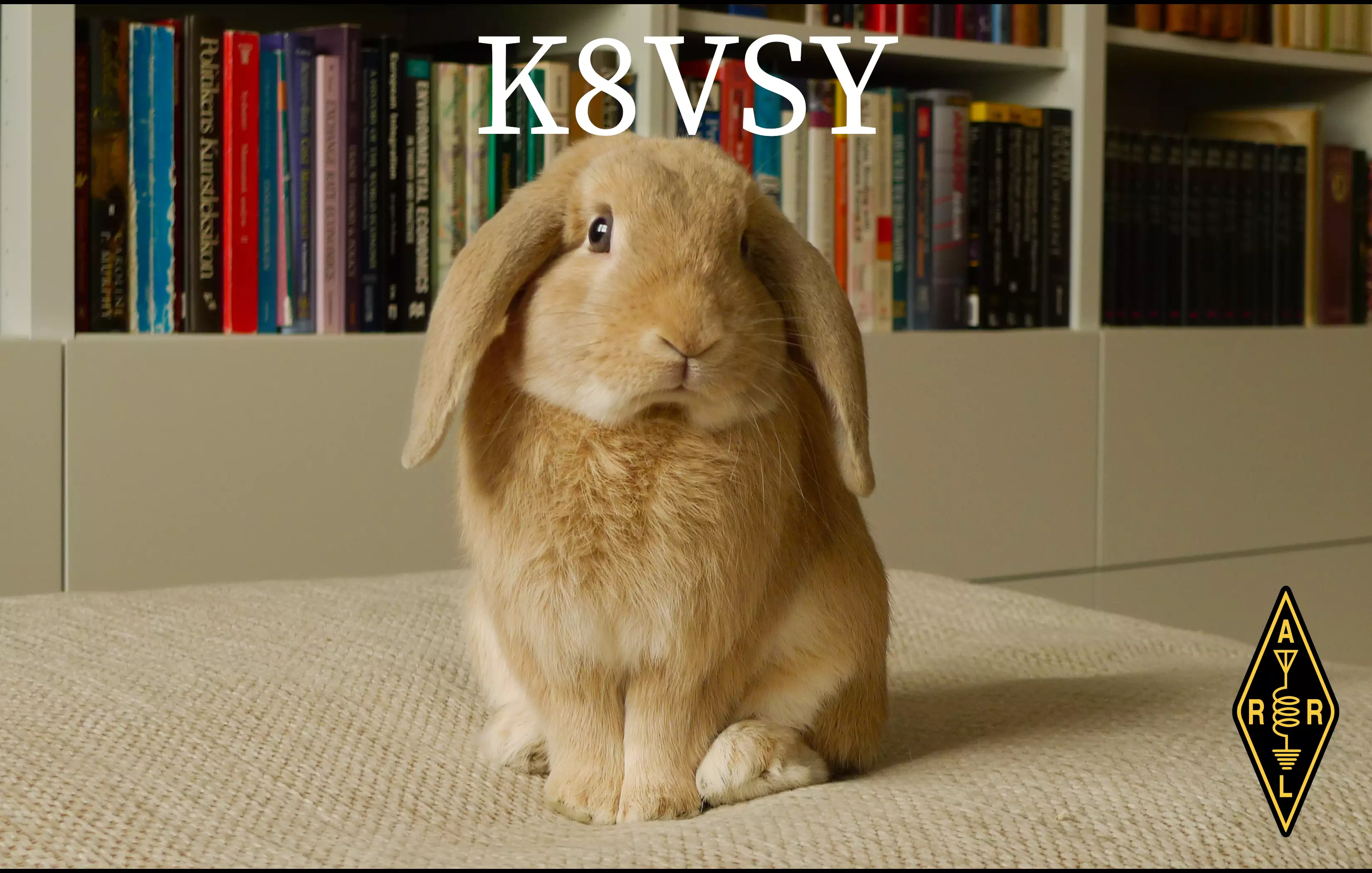 front side of QSL card