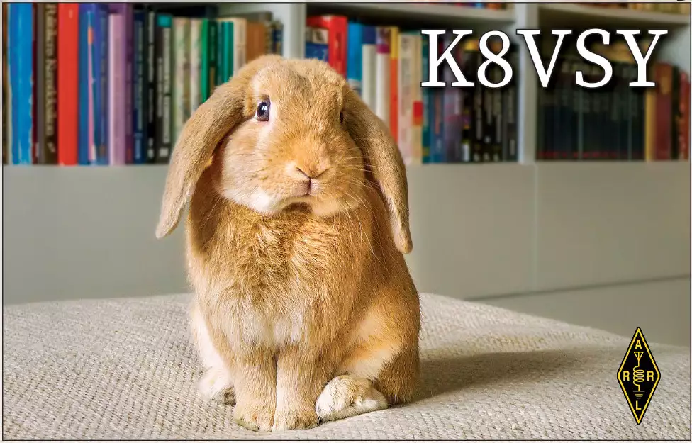 front side of QSL card proof