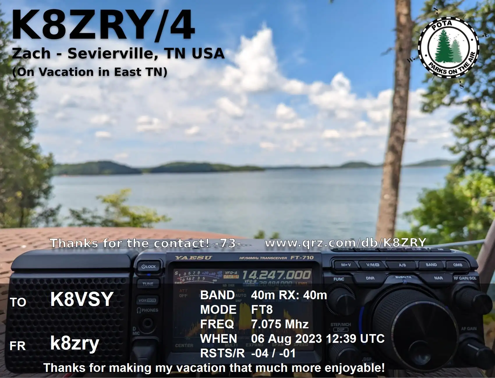 2023-08-06 K8ZRY 40m FT8 digital QSO card